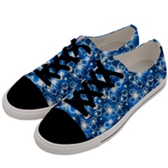 Star Hexagon Deep Blue Light Men s Low Top Canvas Sneakers by Dutashop