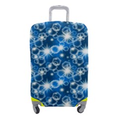 Star Hexagon Deep Blue Light Luggage Cover (small) by Dutashop