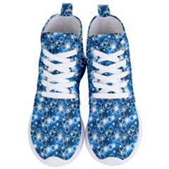 Star Hexagon Deep Blue Light Women s Lightweight High Top Sneakers