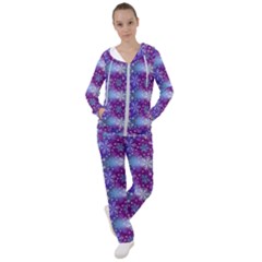 Snow Blue Purple Tulip Women s Tracksuit by Dutashop