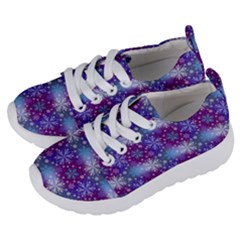 Snow Blue Purple Tulip Kids  Lightweight Sports Shoes