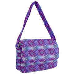 Snow Blue Purple Tulip Courier Bag