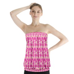 Heart Pink Strapless Top