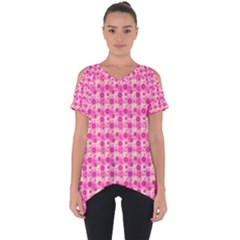 Heart Pink Cut Out Side Drop Tee