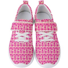 Heart Pink Men s Velcro Strap Shoes