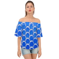 Hexagon Windows Off Shoulder Short Sleeve Top by essentialimage365