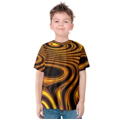 Wave Abstract Lines Kids  Cotton Tee