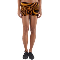 Wave Abstract Lines Yoga Shorts