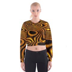 Wave Abstract Lines Cropped Sweatshirt