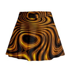 Wave Abstract Lines Mini Flare Skirt