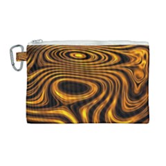 Wave Abstract Lines Canvas Cosmetic Bag (large) by Dutashop