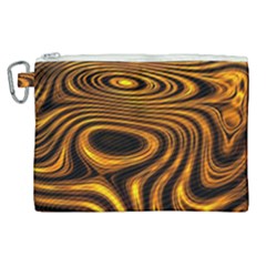 Wave Abstract Lines Canvas Cosmetic Bag (xl)