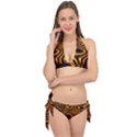 Wave Abstract Lines Tie It Up Bikini Set View1