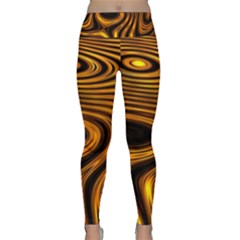 Wave Abstract Lines Lightweight Velour Classic Yoga Leggings by Dutashop