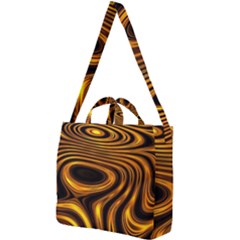 Wave Abstract Lines Square Shoulder Tote Bag