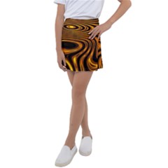 Wave Abstract Lines Kids  Tennis Skirt