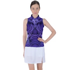 Mandala Neon Women s Sleeveless Polo Tee