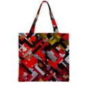 Maze Abstract Texture Rainbow Zipper Grocery Tote Bag View1