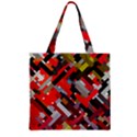 Maze Abstract Texture Rainbow Zipper Grocery Tote Bag View2