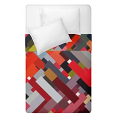 Maze Abstract Texture Rainbow Duvet Cover Double Side (single Size) by Dutashop