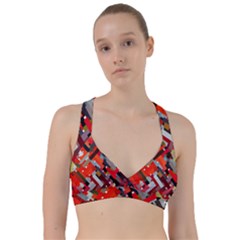 Maze Abstract Texture Rainbow Sweetheart Sports Bra