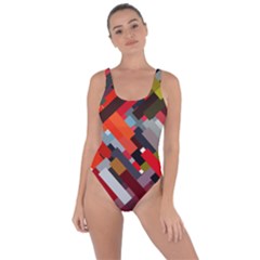 Maze Abstract Texture Rainbow Bring Sexy Back Swimsuit