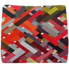 Maze Abstract Texture Rainbow Seat Cushion