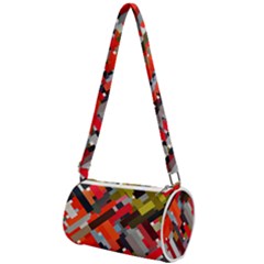 Maze Abstract Texture Rainbow Mini Cylinder Bag