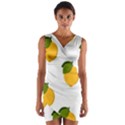 Lemon Fruit Wrap Front Bodycon Dress View1