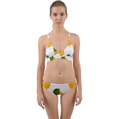 Lemon Fruit Wrap Around Bikini Set by Dutashop