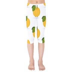 Lemon Fruit Kids  Capri Leggings 