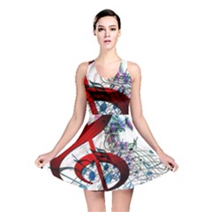 Music Treble Clef Sound Reversible Skater Dress