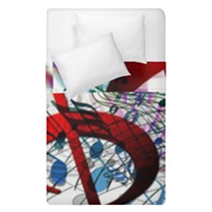 Music Treble Clef Sound Duvet Cover Double Side (single Size)