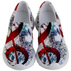 Music Treble Clef Sound Kids Lightweight Slip Ons by Dutashop