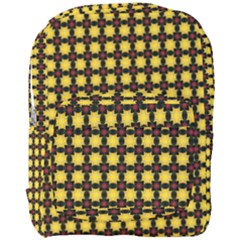 Yellow Pattern Green Full Print Backpack by Dutashop