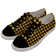 Yellow Pattern Green Men s Low Top Canvas Sneakers by Dutashop