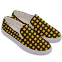 Yellow Pattern Green Men s Canvas Slip Ons View3