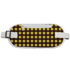 Yellow Pattern Green Rounded Waist Pouch