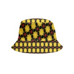 Yellow Pattern Green Inside Out Bucket Hat (kids) by Dutashop