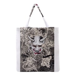 Samurai Oni Mask Grocery Tote Bag