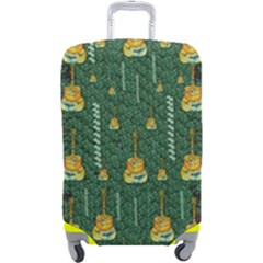 Guitars In The Most Beautiful Landscape Of Fantasy And Sakura Luggage Cover (large) by pepitasart