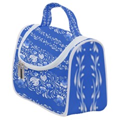 Blue Flowers Satchel Handbag by Eskimos