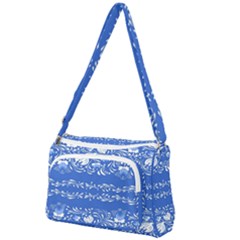 Blue Flowers Front Pocket Crossbody Bag by Eskimos