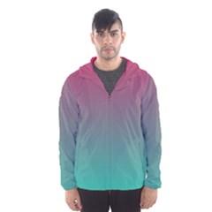 Teal Sangria Men s Hooded Windbreaker by SpangleCustomWear