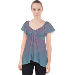 Teal Sangria Lace Front Dolly Top