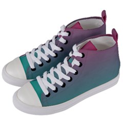 Teal Sangria Women s Mid-top Canvas Sneakers