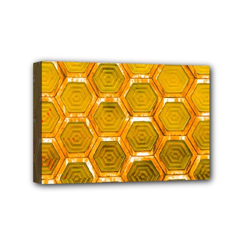 Hexagonal Windows Mini Canvas 6  X 4  (stretched) by essentialimage365