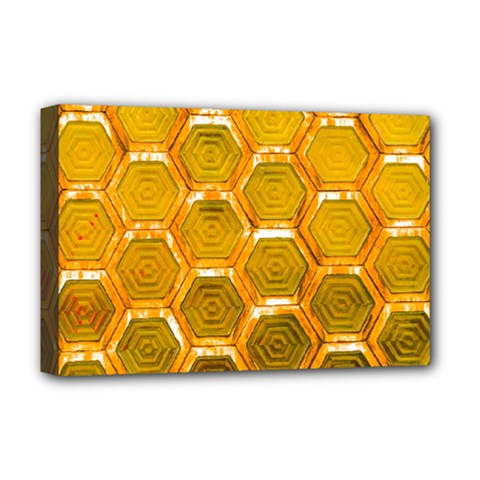 Hexagonal Windows Deluxe Canvas 18  X 12  (stretched) by essentialimage365