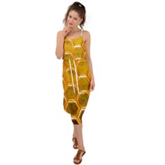 Hexagonal Windows Waist Tie Cover Up Chiffon Dress by essentialimage365