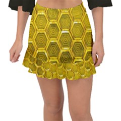 Hexagon Windows Fishtail Mini Chiffon Skirt